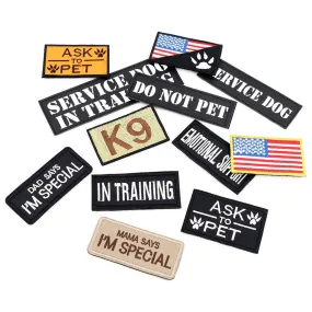 12-Piece K9 Tactical Dog Patch Set – Customizable Tags for Vests, Harnesses & Collars