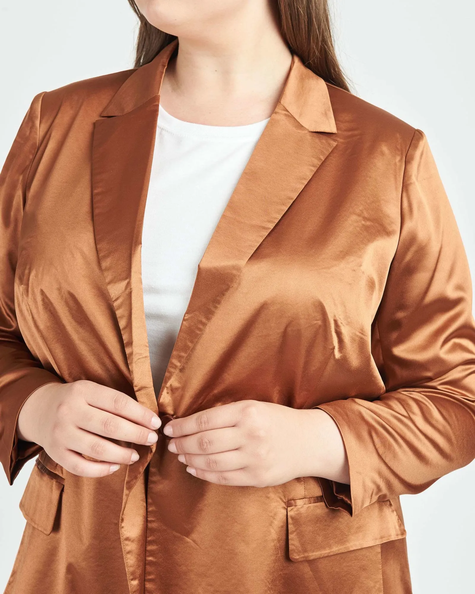 Addyson Notch Collar Blazer | LIGHT TAN