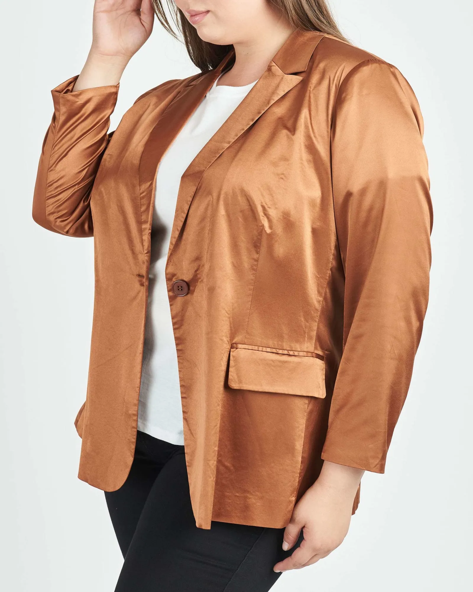 Addyson Notch Collar Blazer | LIGHT TAN