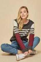 Andree by Unit Color Block Sweater PLUS SIZE-ARRIVING SOON!