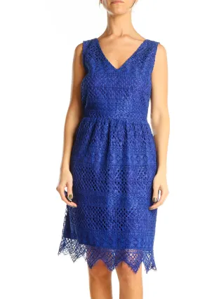 Blue Lace Chic Dress