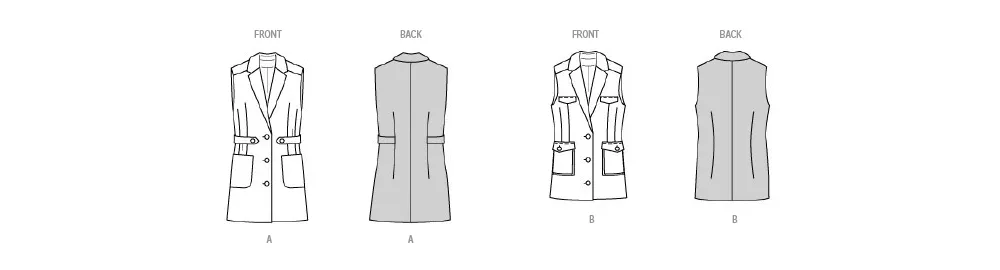 Burda Style Pattern 5827 Misses' Waistcoat