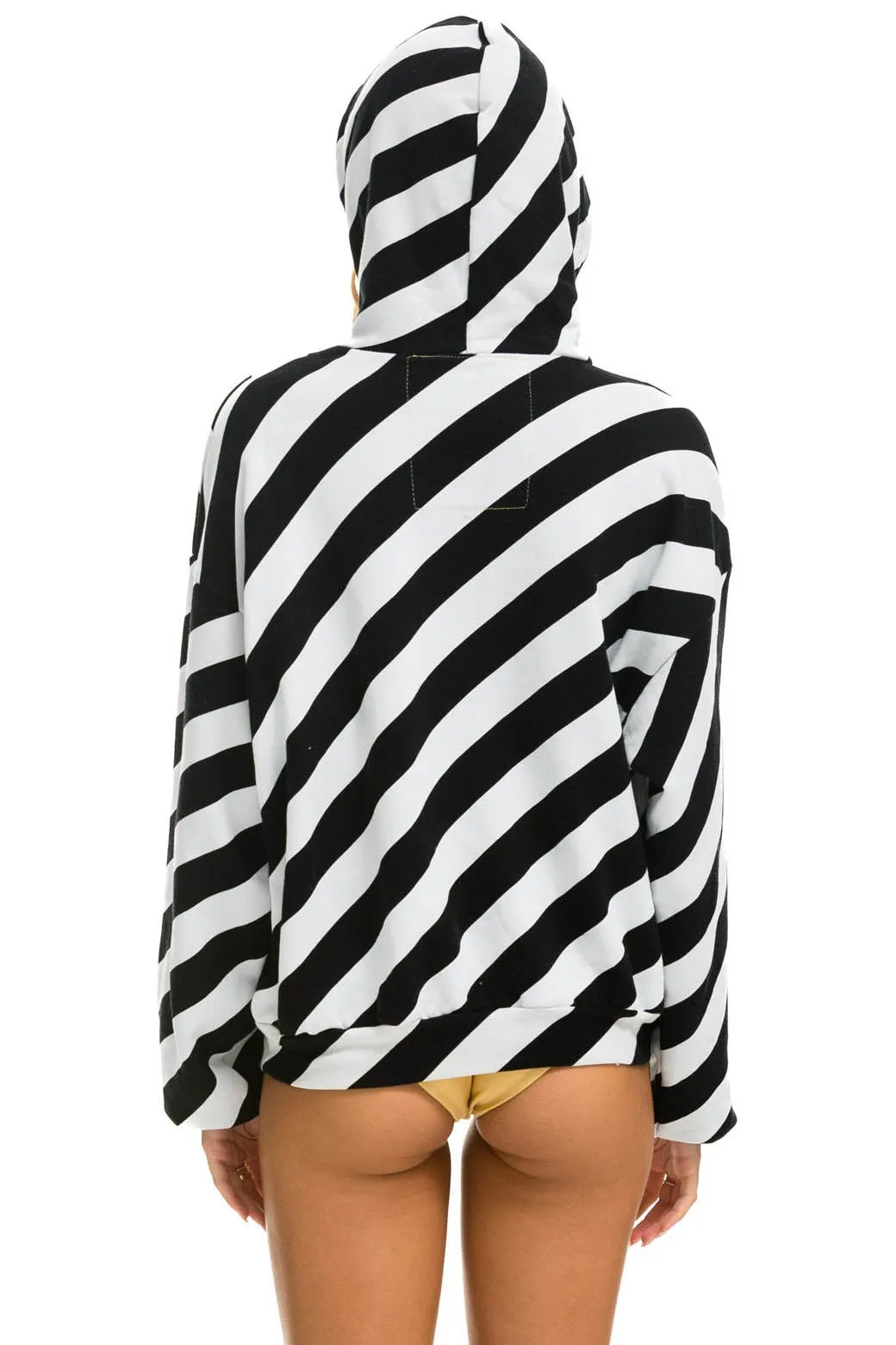 CAUTION SMILEY 2 EMBRIODERY RELAXED PULLOVER HOODIE - WHITE // BLACK