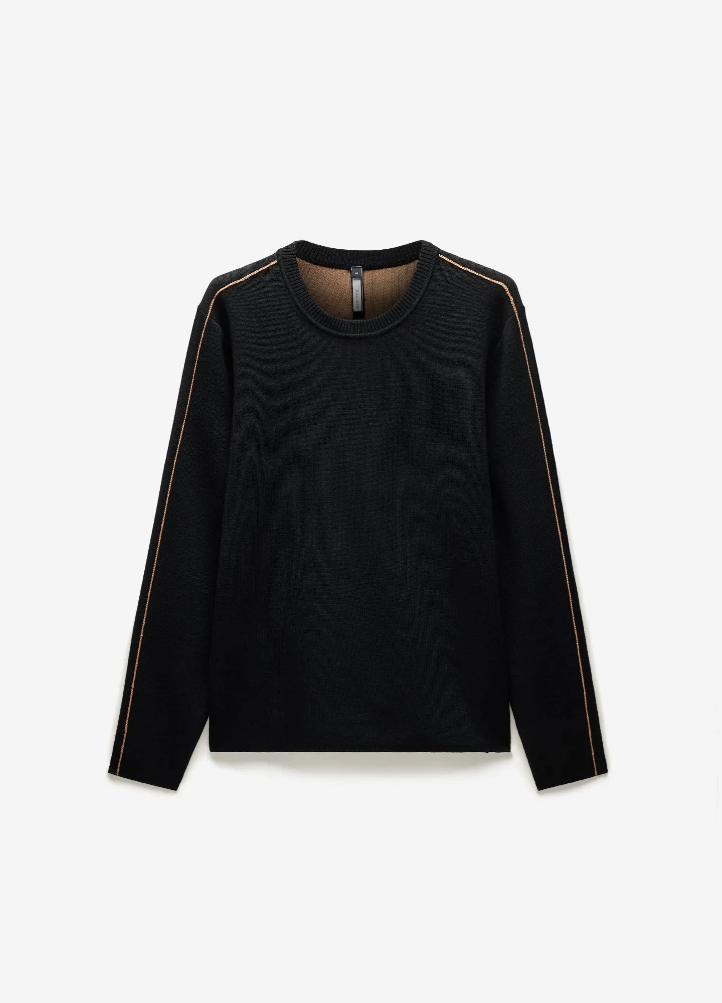 Chainstitched Relaxed Sweater Black