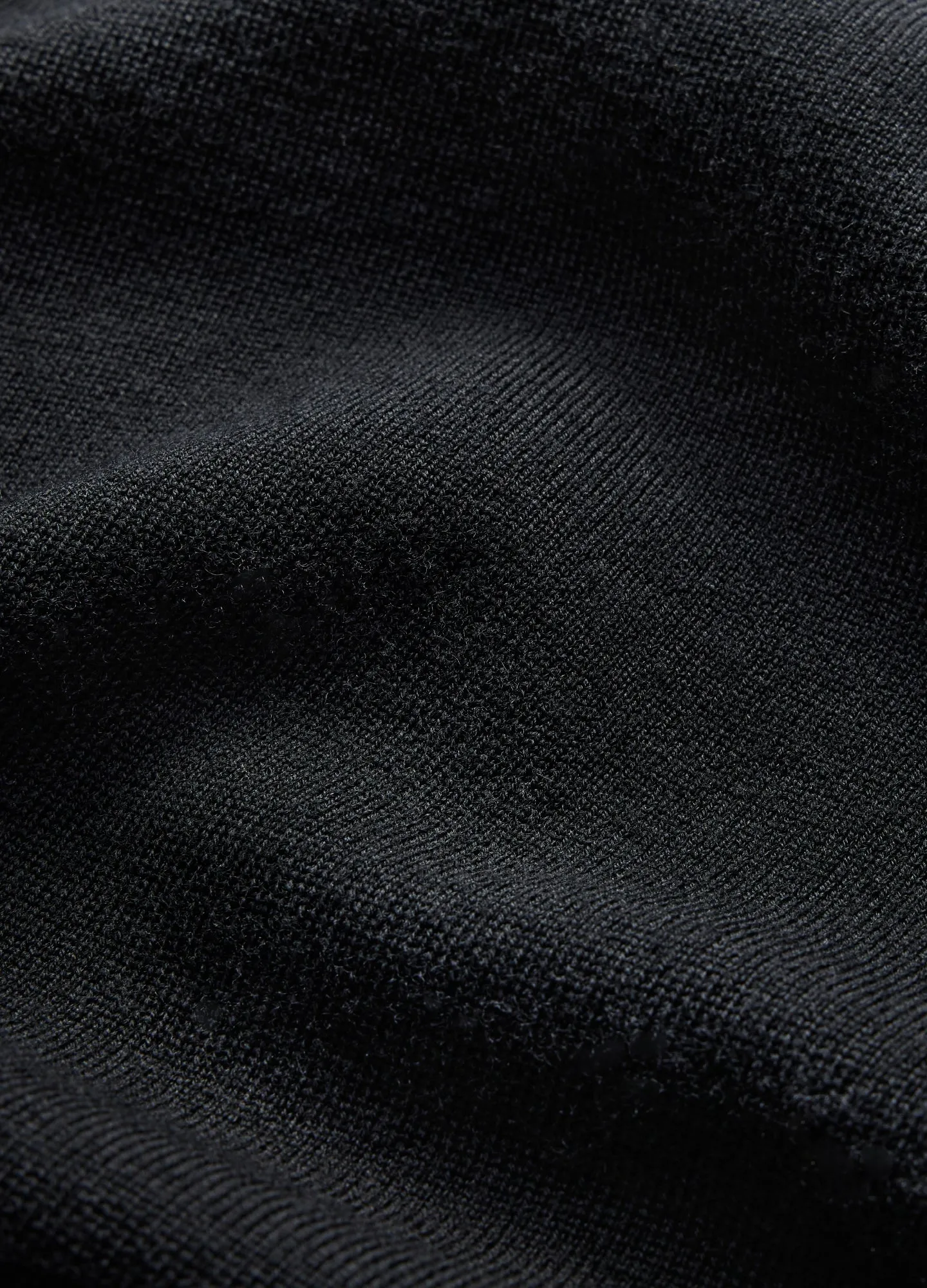 Chainstitched Relaxed Sweater Black