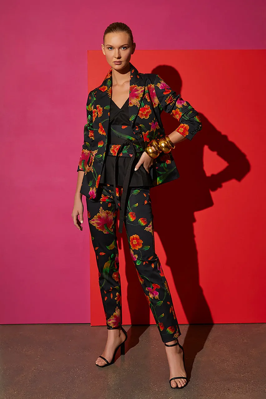 Chikayo-Cotton Sateen Tailored Blazer Jacket