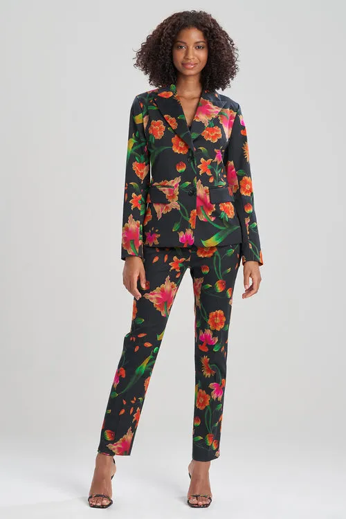 Chikayo-Cotton Sateen Tailored Blazer Jacket