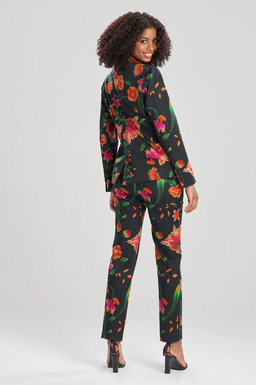 Chikayo-Cotton Sateen Tailored Blazer Jacket