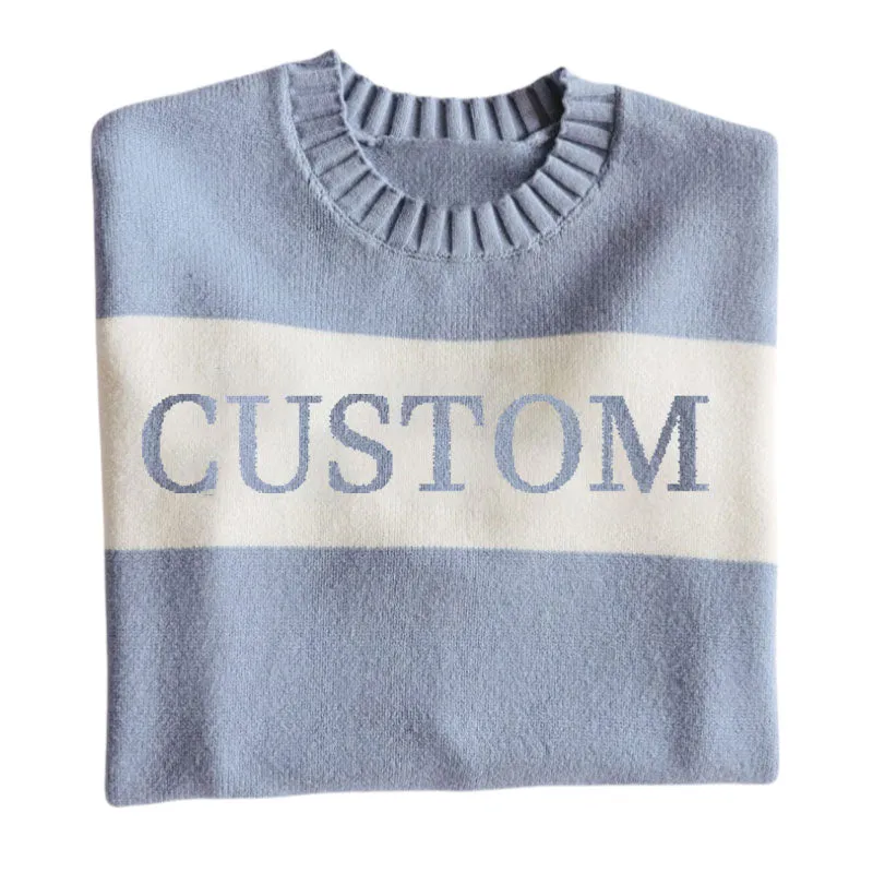 Custom 100% Cotton Retro Stripe Knit Sweater - OEM/ODM Knitwear Manufacturer