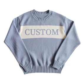 Custom 100% Cotton Retro Stripe Knit Sweater - OEM/ODM Knitwear Manufacturer