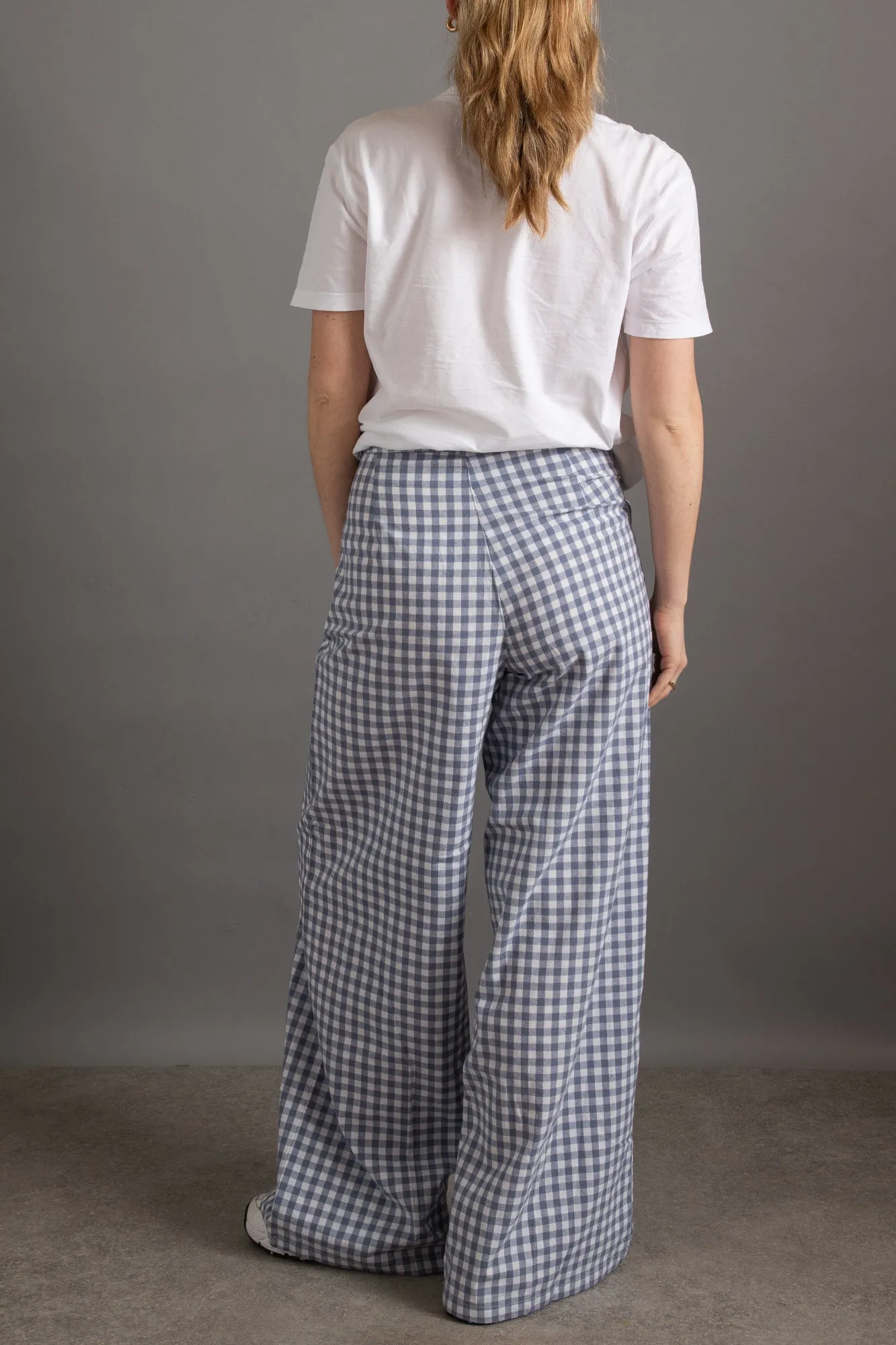 Daisy Street Gingham Wide Leg Trousers