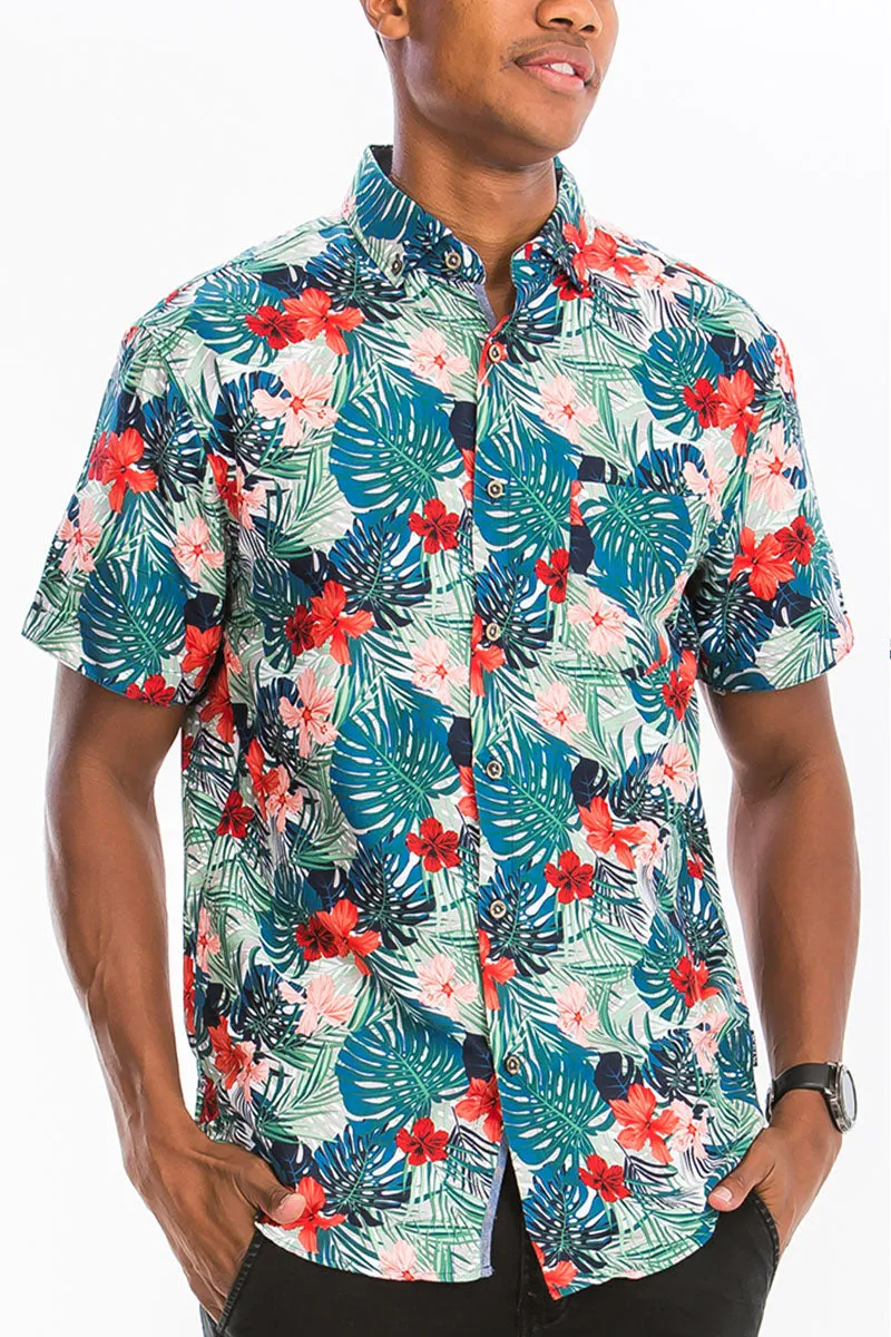 Digital Print Hawaiian Short Sleeve Shirt