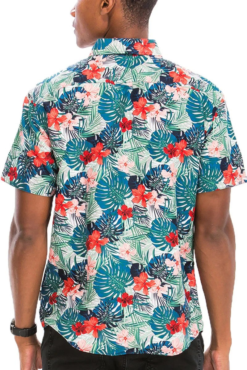 Digital Print Hawaiian Short Sleeve Shirt
