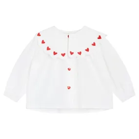 Flöss White/Ruby Red Ever Blouse