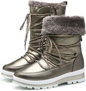 HEAWISH Women’s Winter Snow Boot Fur Lined Mid Calf Warm Boots