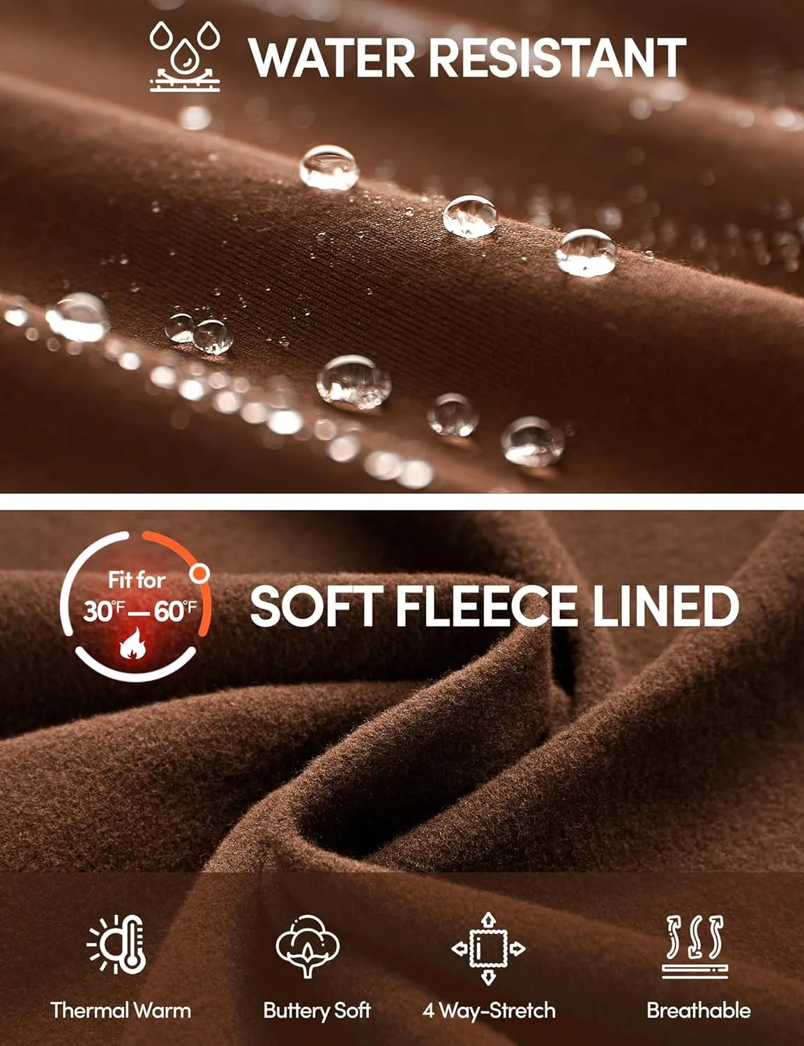 IUGA Fleece Lined Pants Women Water Resistant Hiking Pants Winter Flare Leggings with Pockets Bootcut Thermal
