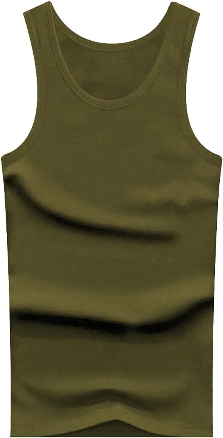 Mens Cotton Gym Tank Tops Athletic Sleeveless Bodybuilding Workout Muscle Shirts Dry Fit Moisture Wicking Sweatshirts