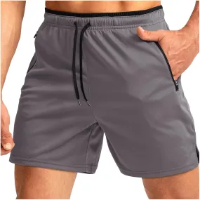 Mens Mesh Shorts Breathable Basketball Running Workout Athletic Shorts Fashion Activewear with Zipper Pockets