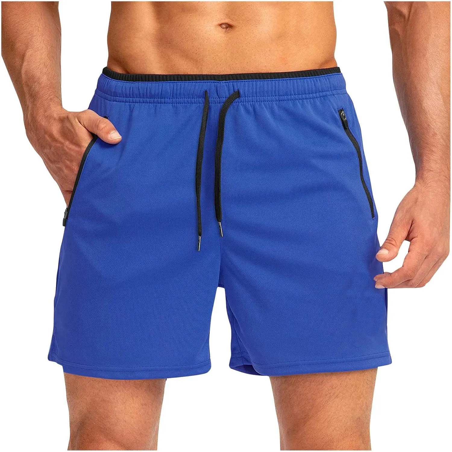 Mens Mesh Shorts Breathable Basketball Running Workout Athletic Shorts Fashion Activewear with Zipper Pockets