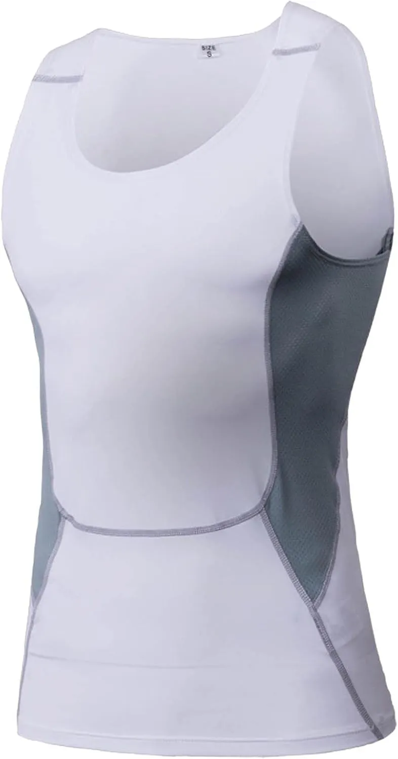 Mens Shaper Slimming Compression Shirt Shaperluv Body Athletic Exercise Vest Man Tight Big and Tall Gym Running Tank
