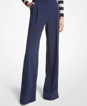 Michael Michael Kors Crepe Wide Leg Pants, Navy