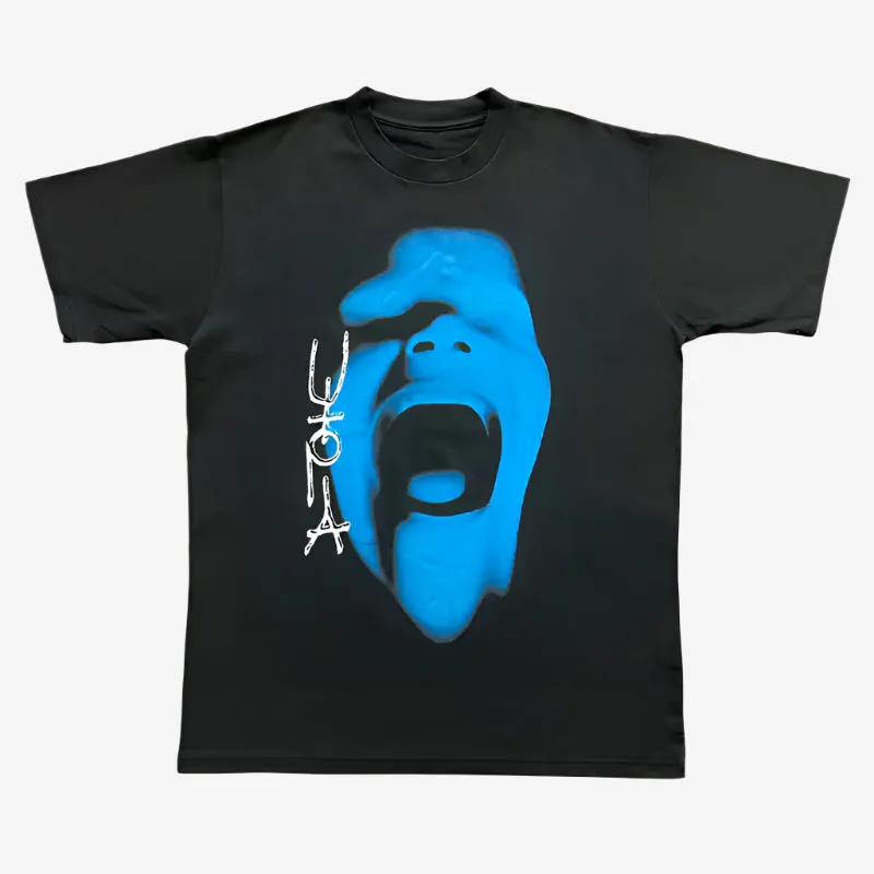 "UTOPIA" BLACK GRAPHIC TEES