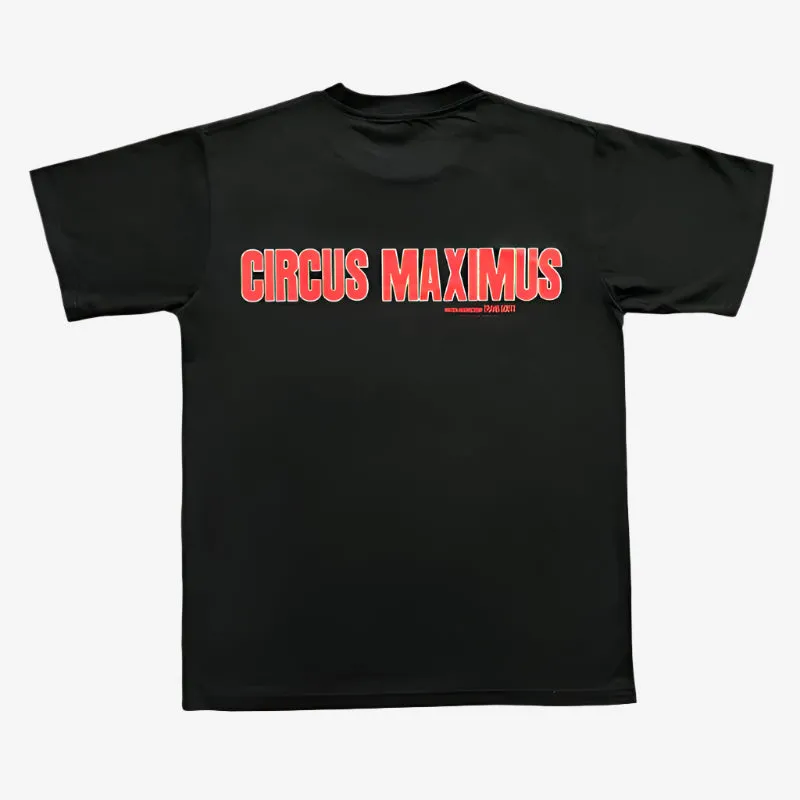"UTOPIA" BLACK GRAPHIC TEES