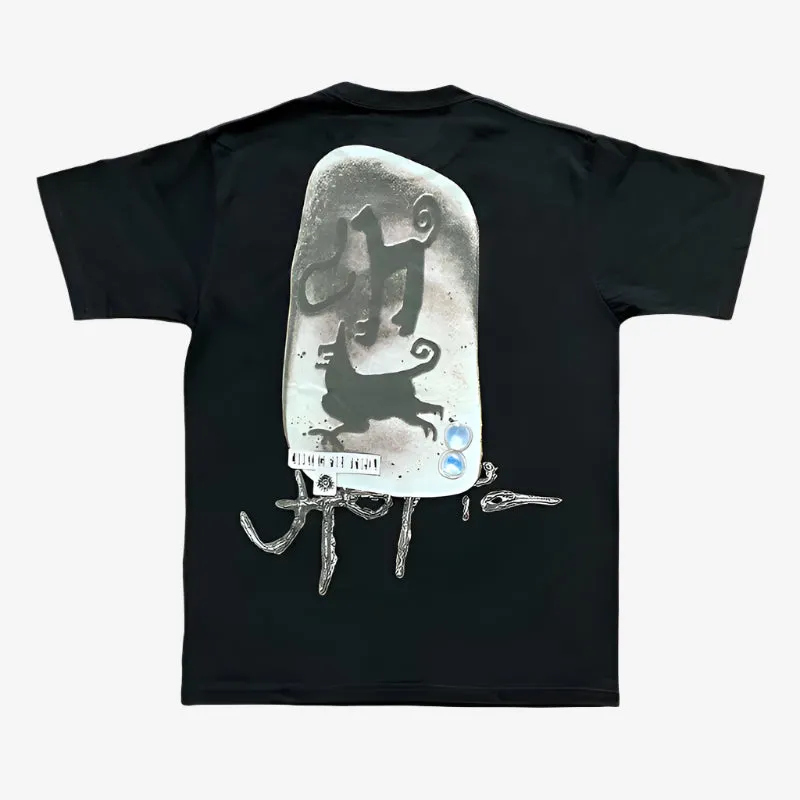 "UTOPIA" BLACK GRAPHIC TEES