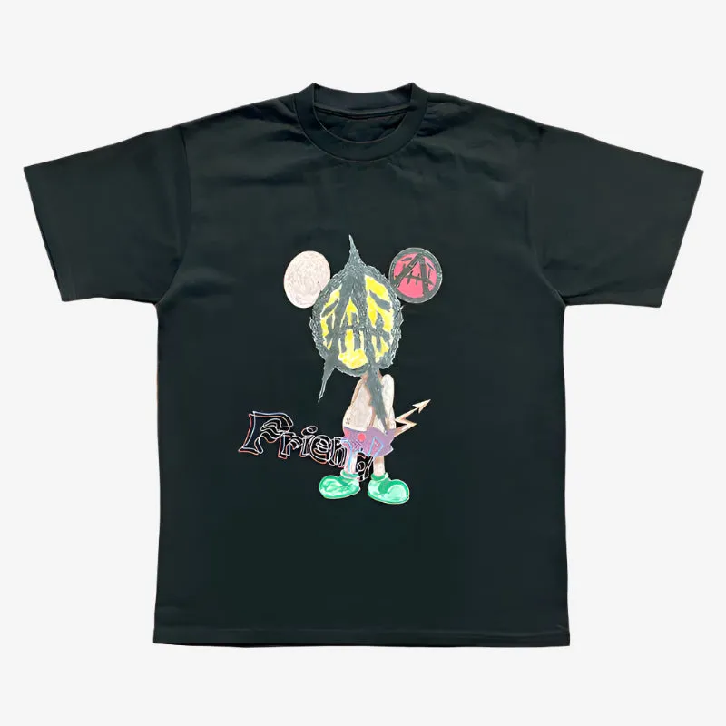 "UTOPIA" BLACK GRAPHIC TEES