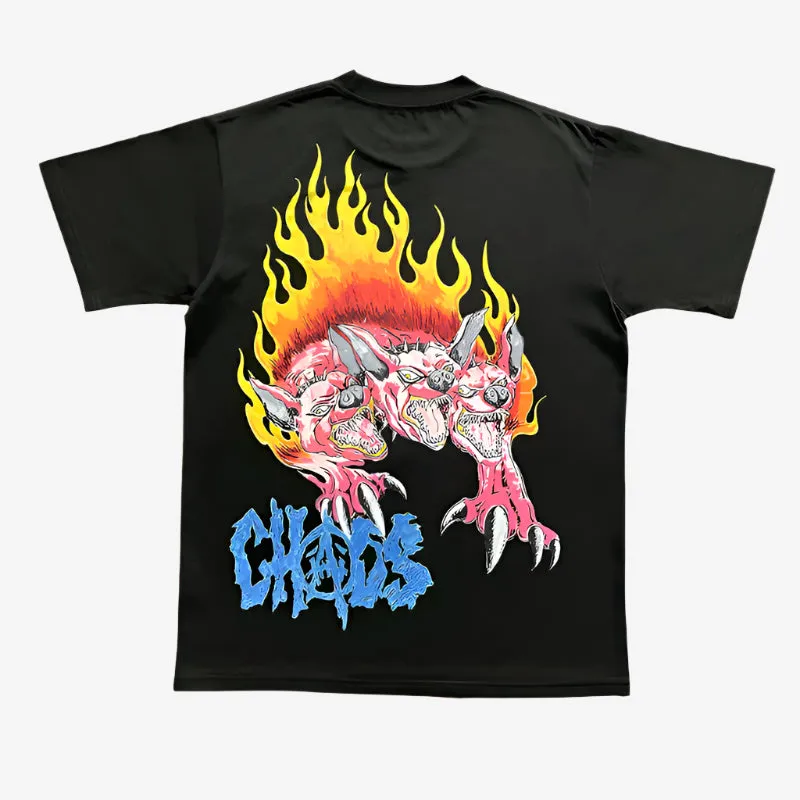 "UTOPIA" BLACK GRAPHIC TEES