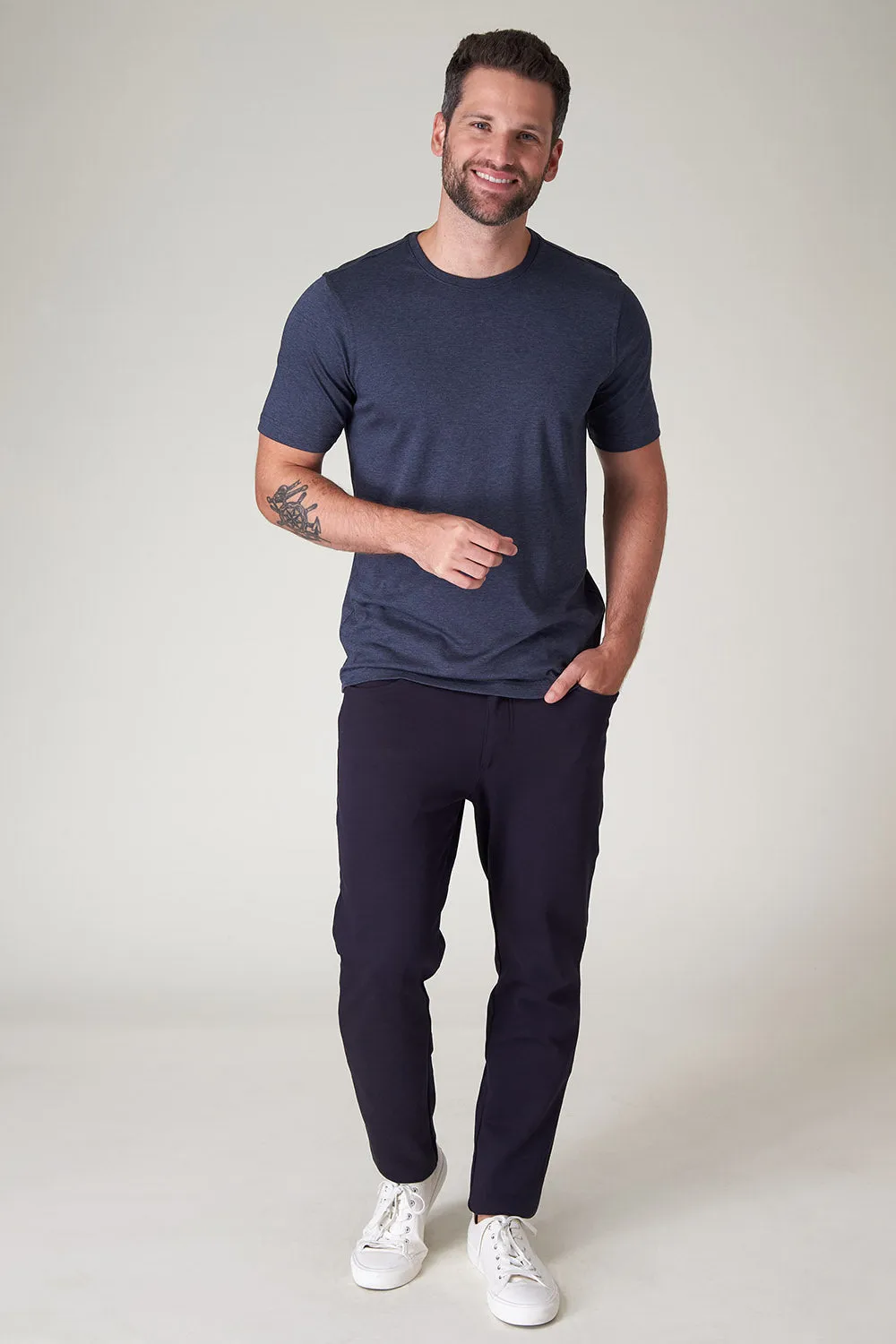 Raffi The Lafayette Must Have Crew Neck RW22202 | Carbon | Pure Aqua Cotton Collection