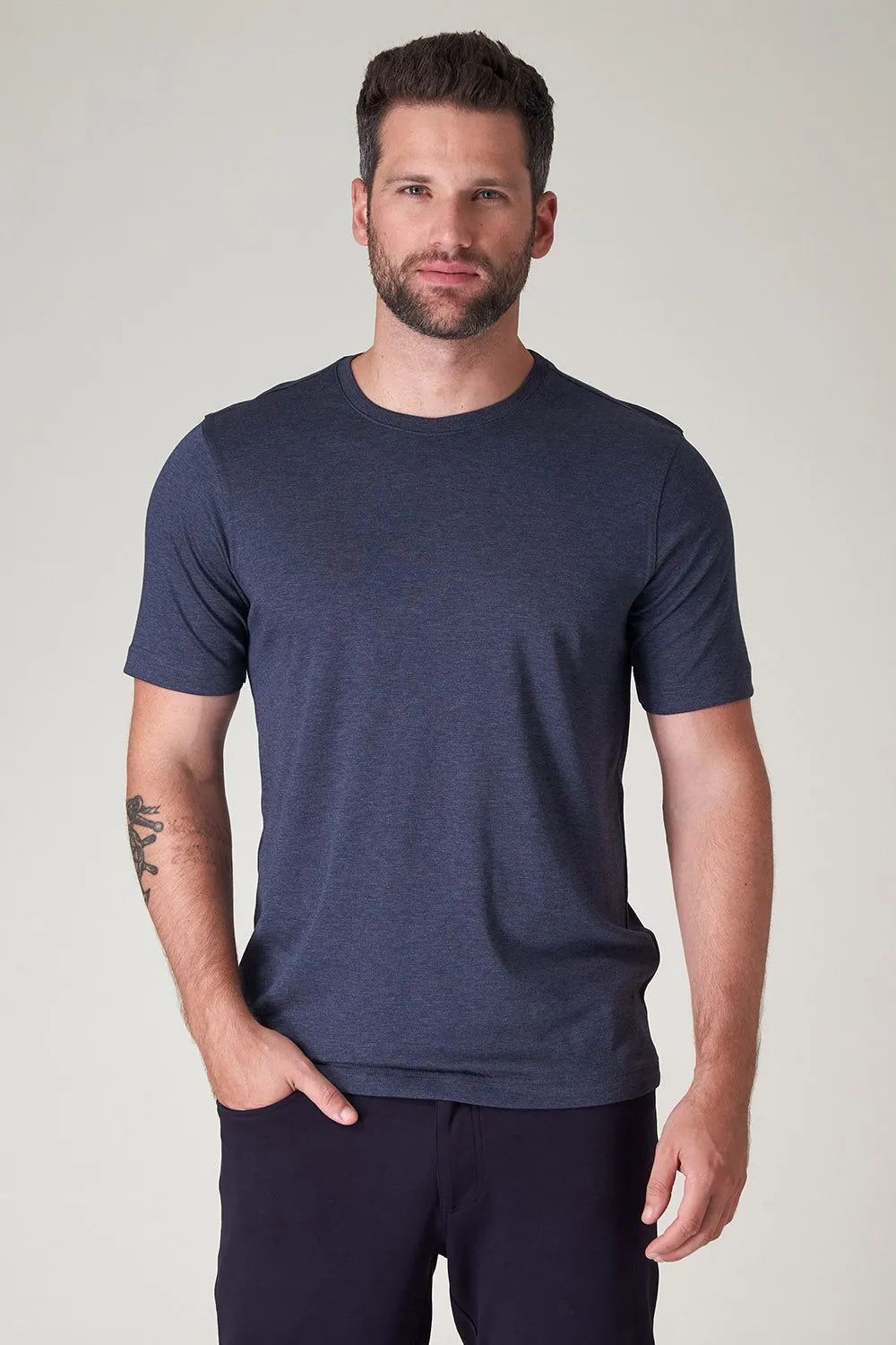 Raffi The Lafayette Must Have Crew Neck RW22202 | Carbon | Pure Aqua Cotton Collection