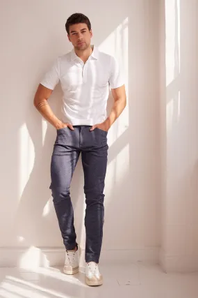Raffi The Sherwood Essential Three Button Polo RW22206 | White | Aqua Collection