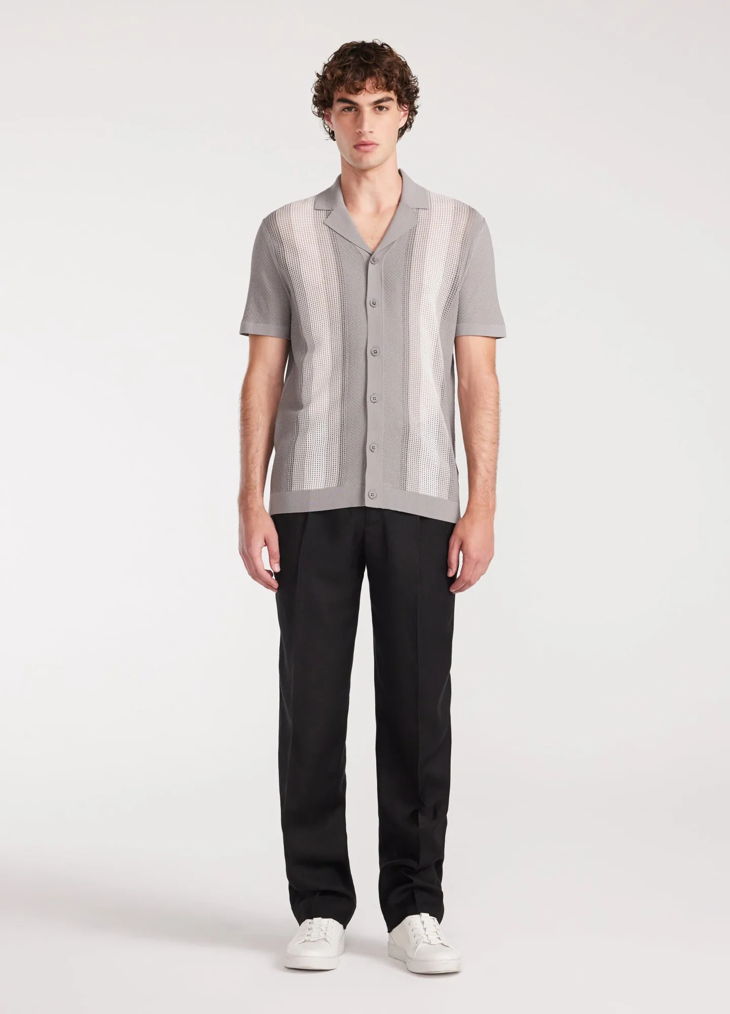 Relaxed Pleated Soft Pants Black