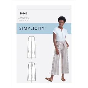 Simplicity Sewing Pattern S9146 Misses' Pull-On Pants