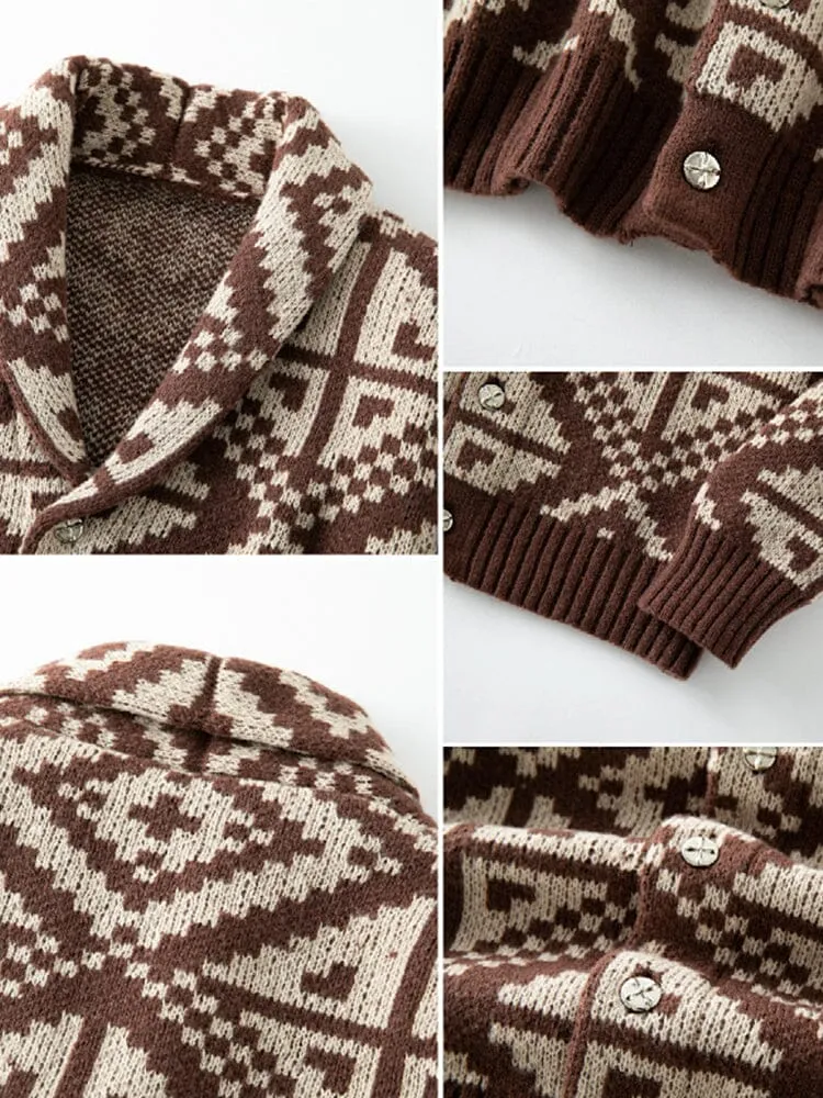 Trendy Shawl Collar Knit Cardigan