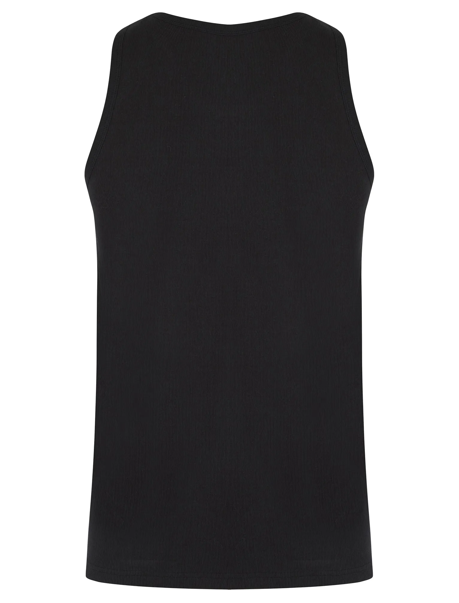 Victory 4 Pack Cotton Ribbed Sleeveless Vest Tops in Blithe Blue / Light Grey Marl / Jet Black / Blue Horizon - South Shore