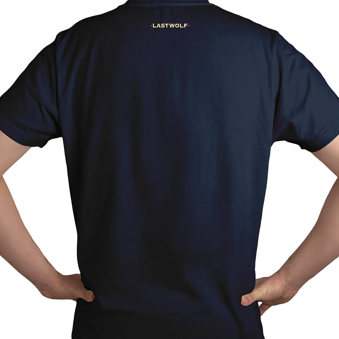 VINTAGE WOLF TEE SHIRT-NAVY