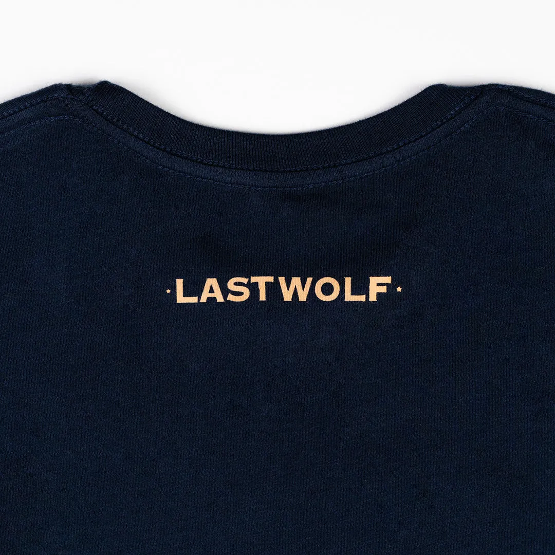VINTAGE WOLF TEE SHIRT-NAVY